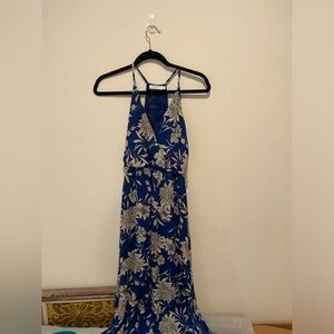 Floral Blue Maxi Dress